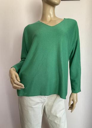 Итальянский бутиковый свитер-блузка-нюанс