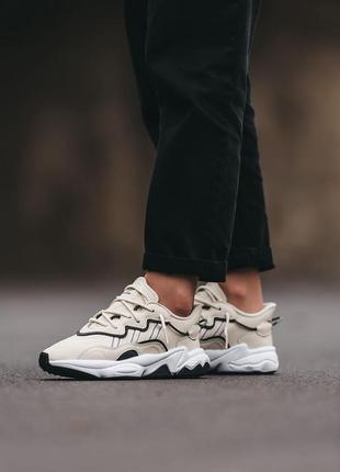 Кроссовки adidas ozweego cream black