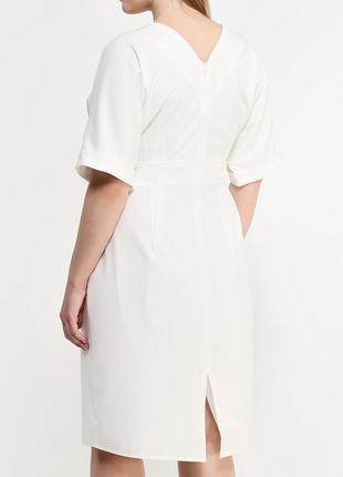 Платье на подкладе цвет сливочные (не чисто белый"3 фото