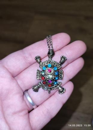 Ожерелье с плдаеской черепаха5 фото