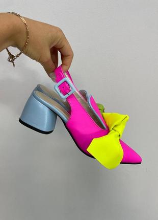 Яркие эксклюзивные босоножки кожаные много цветов4 фото