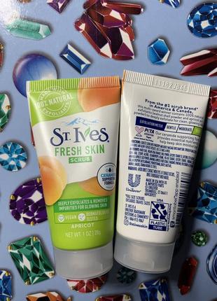 Абрикосовый очищающий скраб для лица fresh skin от st. ives1 фото