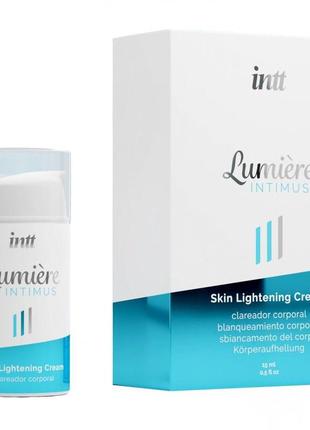 Крем для осветления кожи intt lumiere (15 мл) для всего тела и интимных зон, накопительный эффект2 фото