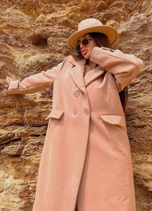 Пальто женское кашемировое размер оверсайз 42-482 фото