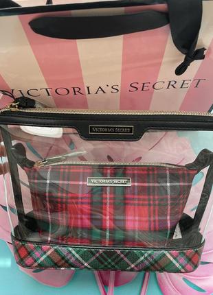 Косметичка виктория секрет,двойная косметичка victoria’s secret