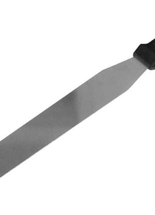 Кондитерский шпатель с ручкой для крема ровный из нержавеющей сталии 28 см