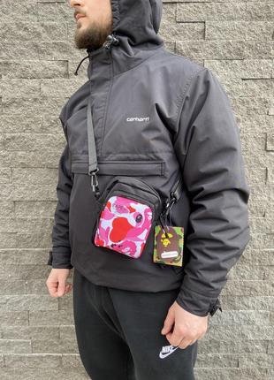 Сумка месенджер bape pink camo ape aape2 фото