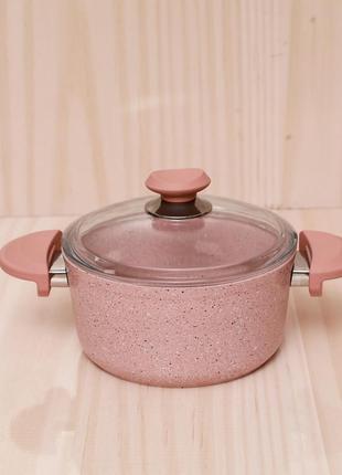 Набор посуды из 7-ми (4/3) предм. oms (турция) арт.3005 розовый2 фото