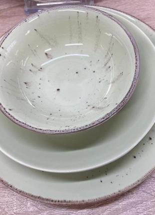 Сервіз столовий порцеляна tulu porselen (6 персон 24 предмета) fistik-23 фото