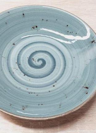 Сервиз столовый tulu porselen (6 персон 24 шт фарфор) dn24-spiral grey-blue8 фото