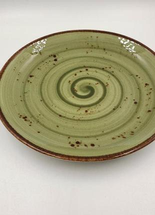Тарелка десертная фарфоровая tulu porselen spiral green