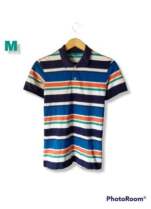 Футболка поло uniqlo stripped polo shirt. cos.