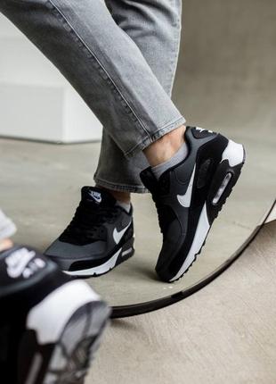 Кроссовки мужские nike air max 90 white/black2 фото