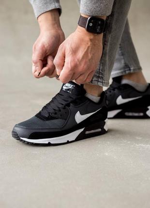 Кроссовки мужские nike air max 90 white/black1 фото