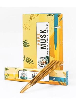 Аромапалочки благовония для медитации мускус pure musk (15 грамм)