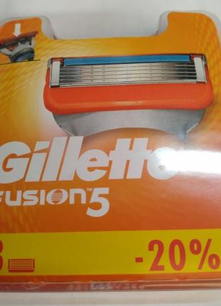 Змінні касети картриджі джіллетт ф'южин gillette fusion 8 шт. оригінал німеччина