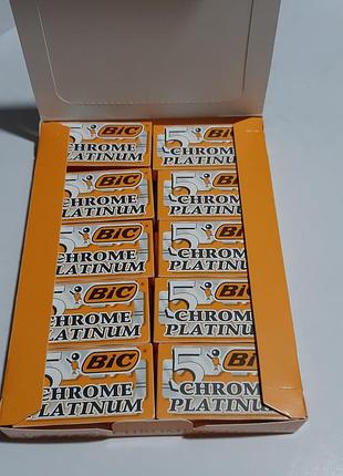Лезвия для бритья bic chrome platinum 100шт. 4