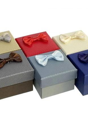 Подарочные коробочки для бижутерии 5*5 см цветые (упаковка 24 шт)