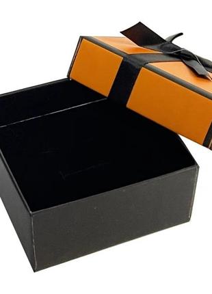 Подарункові коробочки для біжутерії 7.5*7.5 см із чорним ложементом (упаковка 12 шт)2 фото
