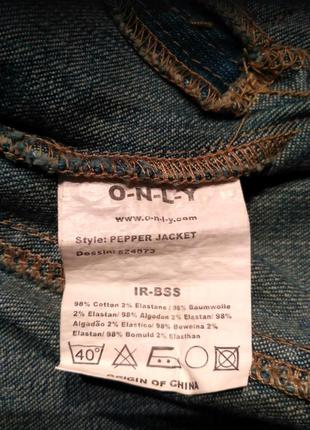 Куртка жіноча джинсова потерта only jeans4 фото