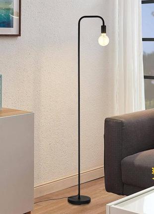 Bbhome ретро изогнутый торшер, минималистский металлический торшер с выключателем для спальни