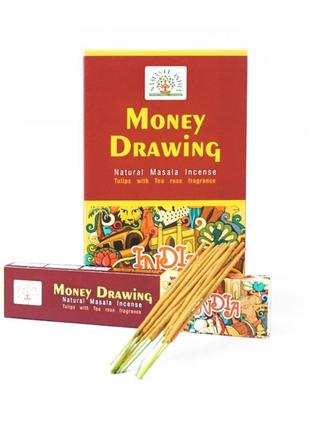 Аромапалочки благовония для медитации money drawing денежный рисунок (15 грамм)