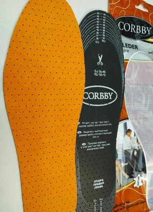 Шкіряні устілки corbby unilder 36-46рр обрізна польща