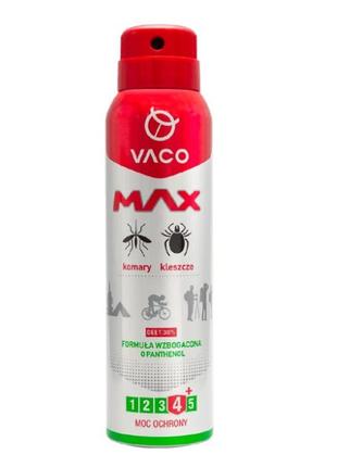 Аэрозоль от комаров и клещей vaco max дэта 30% с пантенолом 100 мл
