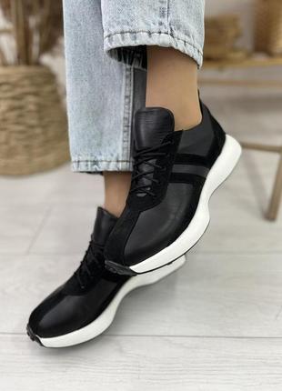 Стильні шкіряні жіночі кросівки жіночі з натуральної шкіри та натуральної замші, розміри від 36 до 40