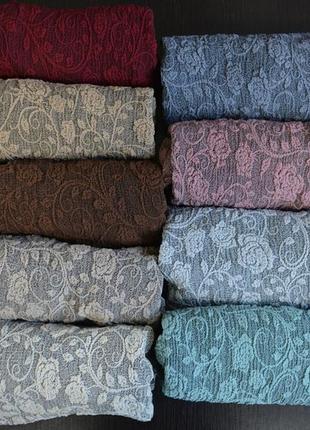 Покрывало на угловой диван без оборки жаккардовый, еврочехол на угловой диван натяжной пудровый