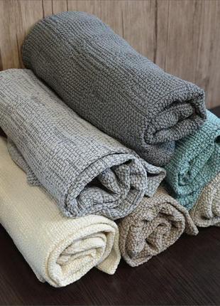 Накидка на кутовий диван жакардовий, єврочохол на кутовий диван натяжний без оборки кремовий