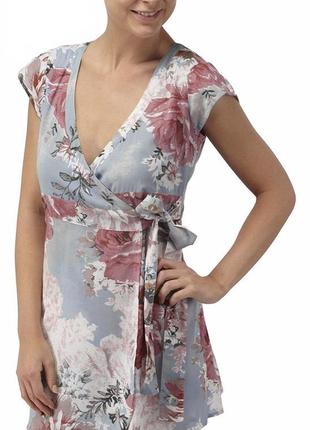 Романтическое платье,туника,сарафан на запах,цветочный принт,большой размер, joe browns