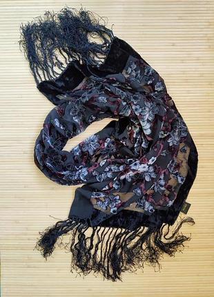 Палантин шарф бархат на шёлке kif- kif