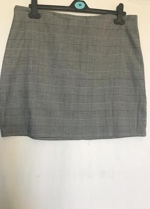 Косива серая юбка вклетка 16 размера2 фото