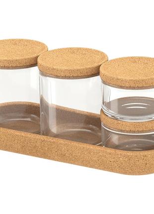 Баночки з кришкою / підставка saxborga ikea 403.918.79