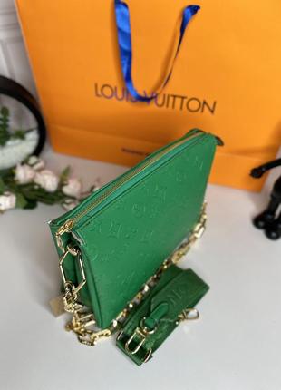 Жіноча стильна сумочка зеленого кольору louis vuitton  ⁇  сумка для дівчат луї віттон2 фото