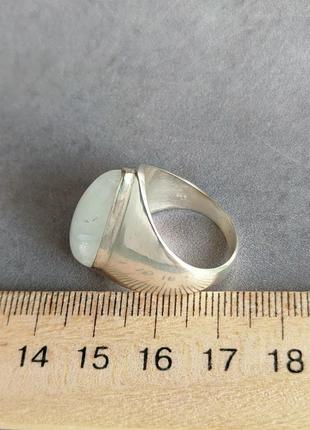 Кільце з натуральним місячним каменем в сріблі. кільце крапля . розмір 17,6. індія.5 фото