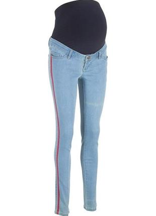 Продам штани для вагітних бонприкс з пікантною модною червоною смужкою1 фото