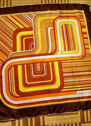 Claude boissy paris, 100% шовк, вінтажний хустку.