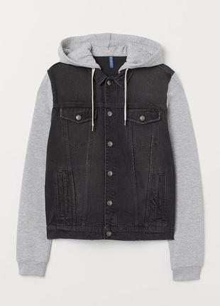 Джинсова куртка з капюшоном h&m