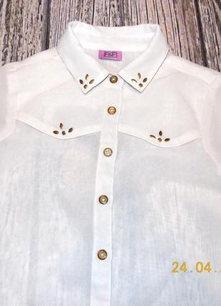 Нарядна блузка f&f для дівчинки 5-6 років. 110-116 см3 фото