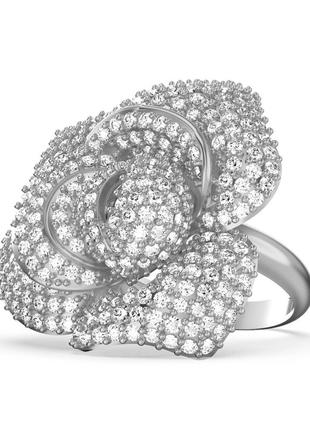 Золотое кольцо цветок с бриллиантами 2,80 карат. белое золото2 фото
