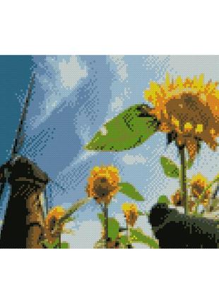 Алмазная мозаика hx221 «цветы солнца»,  30x40 см