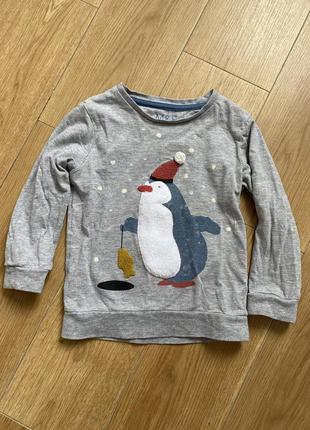 Лонгслів з пінгвіном