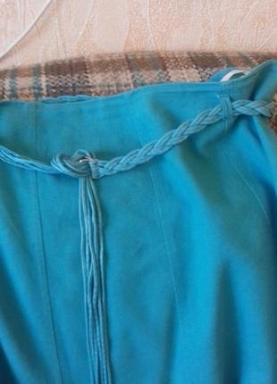 Очень стильная юбка светлобирюзового цвета2 фото