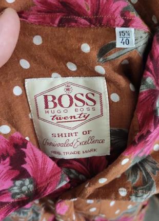 Винтажная рубашка 60-е hugo boss