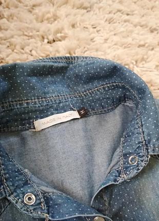 Стильна катоновая джинсова сорочка, італія, р38/409 фото