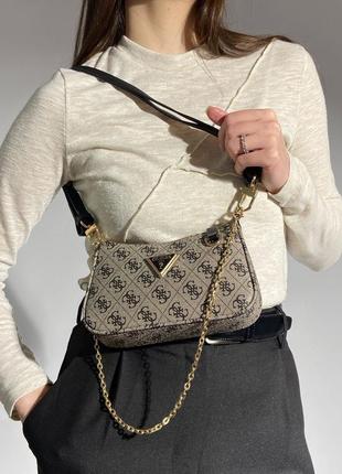 Сумка в стилі guess mini bag grey 2