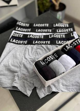 Мужской набор трусов 5шт lacoste black4 фото