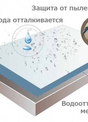 Непромокаючий наматрацник аквастоп з тканинним бортом і резинкою по периметру2 фото